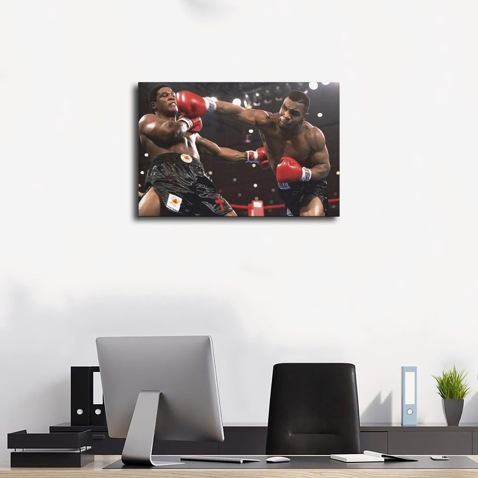 BAVIEN Mike Tyson Boxing Poster - 24x36 Inch (60x90cm) Canvas Wall Art for Bedroom, Office & Gym Decor - Perfect Gift for Boxing Fans & Sports Enthusiasts