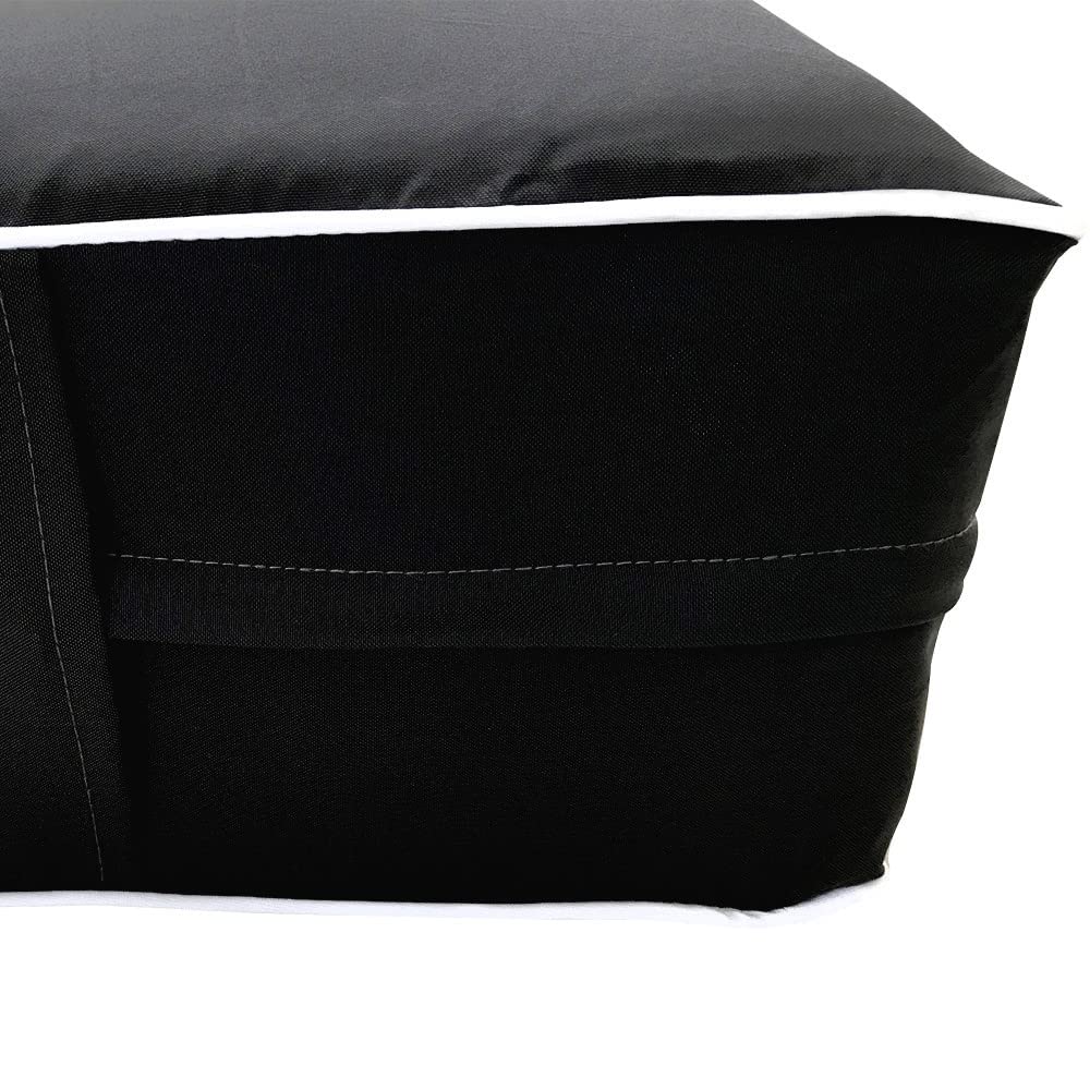 **Prolinemax Style5 3-Piece Crib Size Outdoor Daybed Set - Contrast Pipe Trim Mattress, Bolster Pillow & Fitted Sheet Slipcover (AD109) - Perfect for Patio, Poolside & Garden Relaxation**