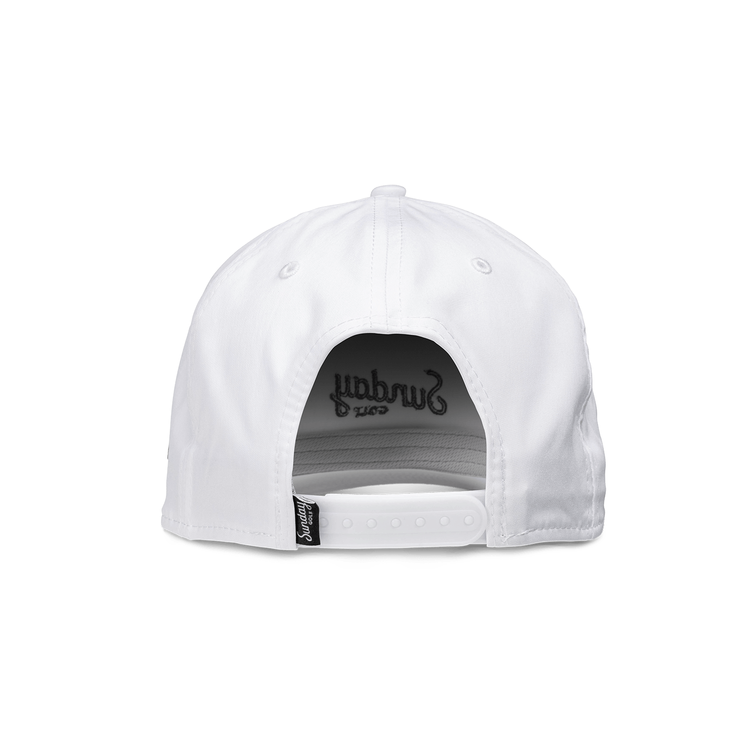 Sunday Golf Rope Hat - Stylish White & Black Adjustable Baseball Cap for Men & Women | Perfect for Golf, Outdoor Sports & Casual Wear