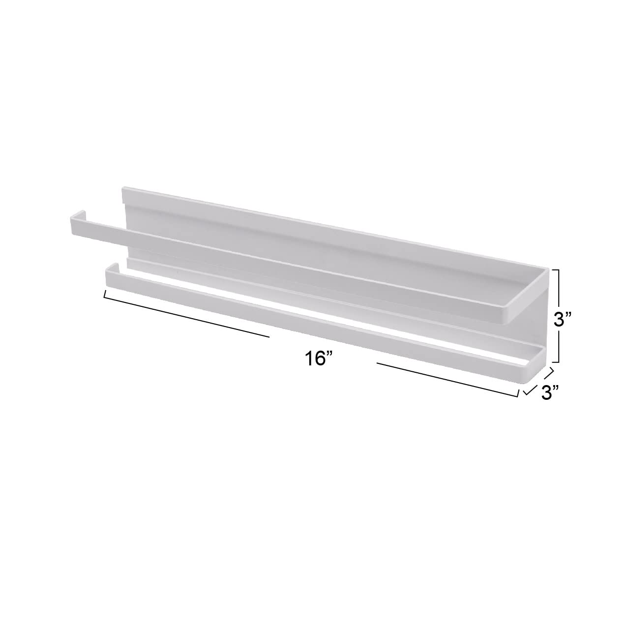 Stainless Steel Magnetic Paper Towel Holder for Kitchen & Bathroom - Space Saving White Metal Towel Rack for Cabinets, Fridge & Office Use