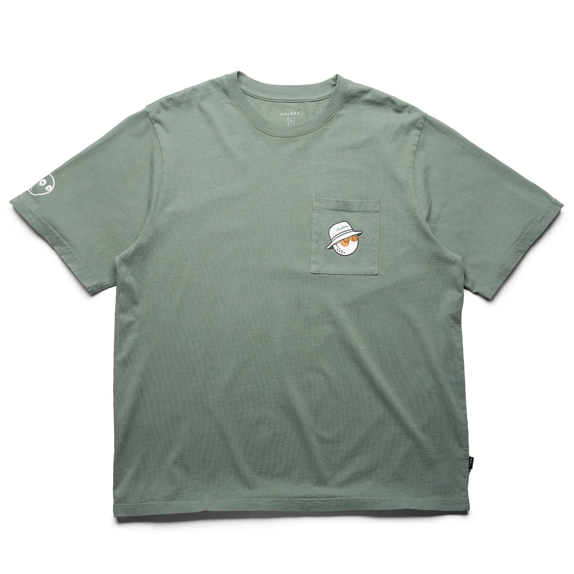 Malbon Golf Pocket Tee - Premium Cotton Short Sleeve Polo Shirt for Men (Green) - Perfect for Golf, Casual Wear & Outdoor Activities