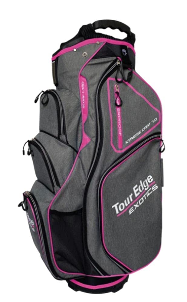 Tour Edge Golf Ladies Exotics Xtreme 7.0 Cart Bag - Premium Women's Golf Bag with 14-Way Divider, Putter Well & Insulated Cooler Pocket - Perfect for Golf Courses & Driving Range Practice