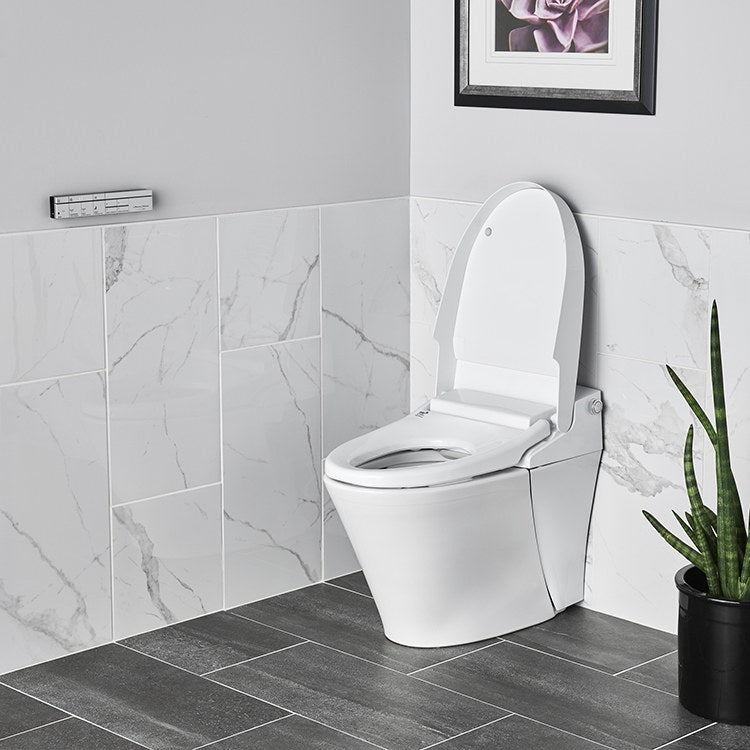 Advanced Clean 100 SpaLet One Piece Bidet Toilet - Smart Bidet Seat with Warm Water Wash, Air Dry & Heated Seat - Perfect for Modern Bathrooms & Luxury Home Upgrades