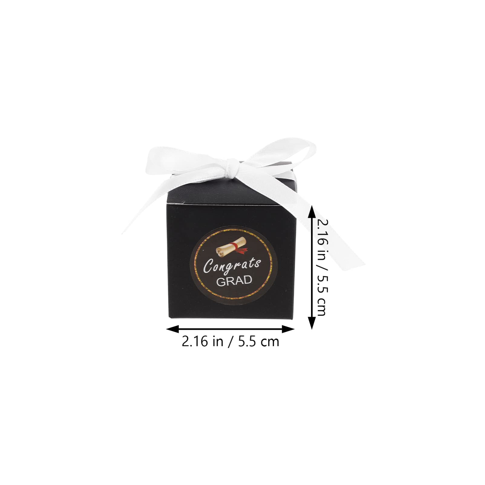 PRETYZOOM 50-Piece Black Graduation Hat Paper Box Set - Candy Storage, Party Decorations & Gift Boxes for Graduation Parties, Birthday Celebrations & Home Organization