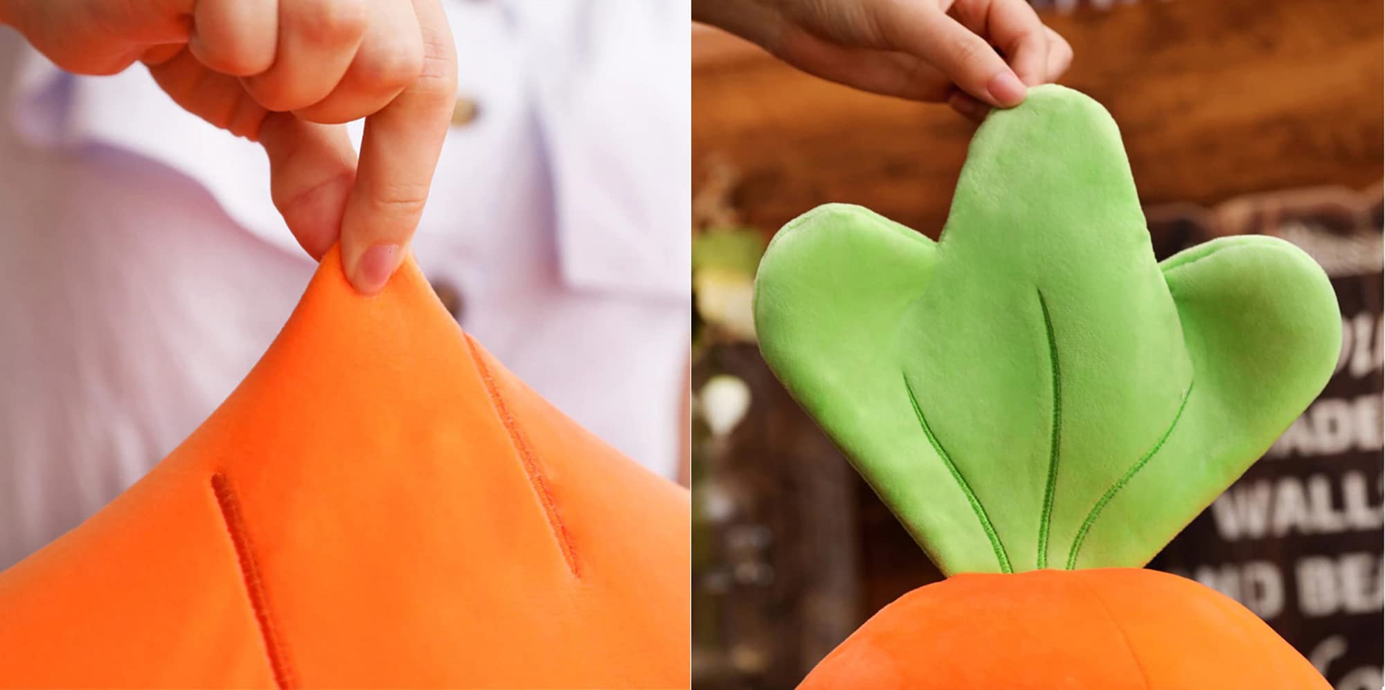 110cm Carrot Body Pillow - Extra Long Hug Pillow for Adults, Soft Plush Bolster Pillow for Couples & Long Distance Relationships, Cute Carrot-Shaped Cuddle Pillow for Sleeping, Anime & Home Decor (43.3 inch, Playful Design)