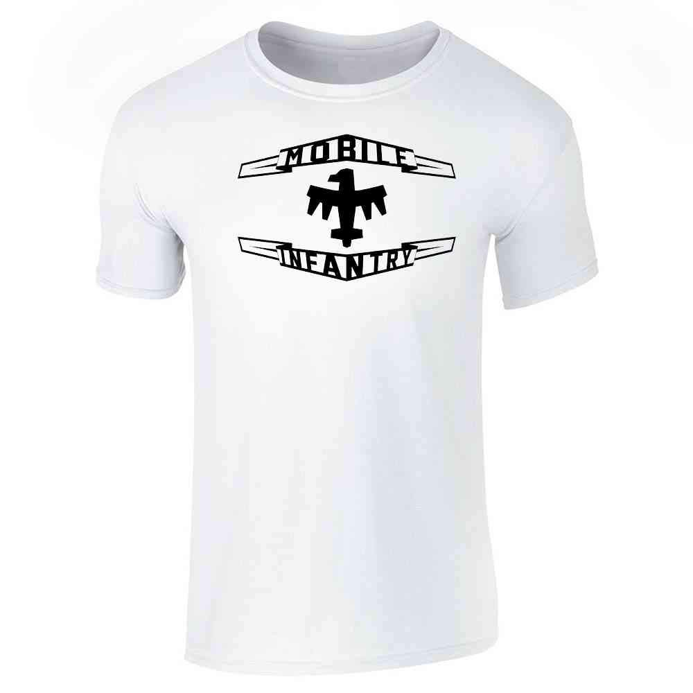 Pop Threads Terran Federation Mobile Infantry Flag Graphic T-Shirt for Men | Sci-Fi Military Fan Apparel | Casual Wear & Cosplay Outfit