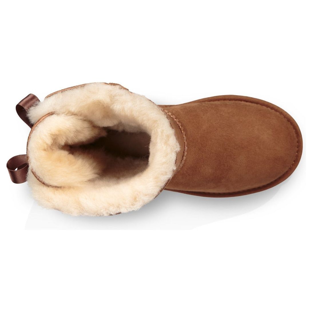 UGG Kid's Bailey Bow II Boots in Chestnut - Warm & Stylish Winter Boots for Girls & Boys - Perfect for Snow, School & Outdoor Activities