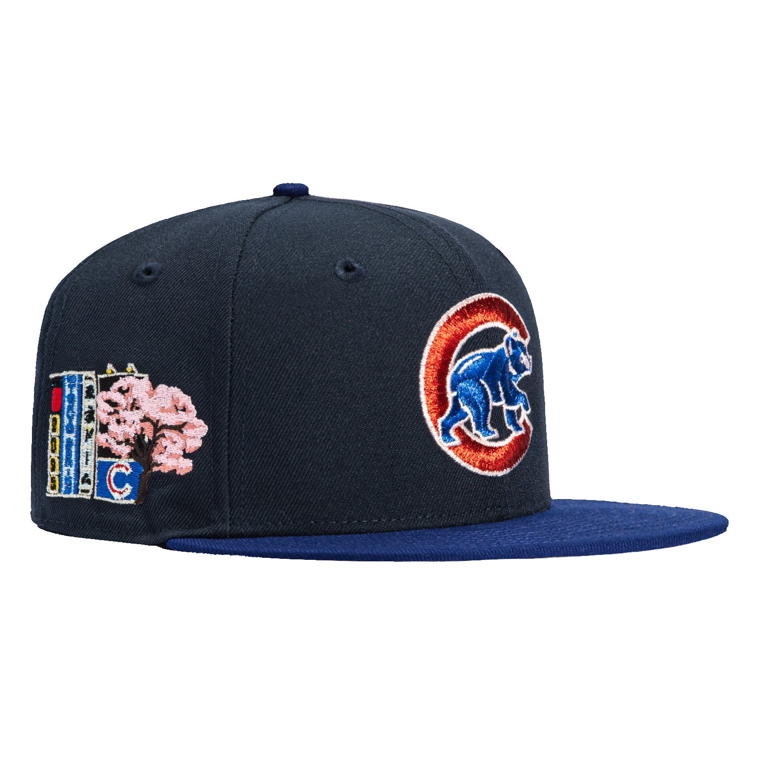 New Era 59Fifty Chicago Cubs 2025 Tokyo Series Patch Alternate Baseball Cap - Navy & Royal Blue Fitted Hat for Men, Women | MLB Fan Gear, Sports Collection, Game Day Outfit