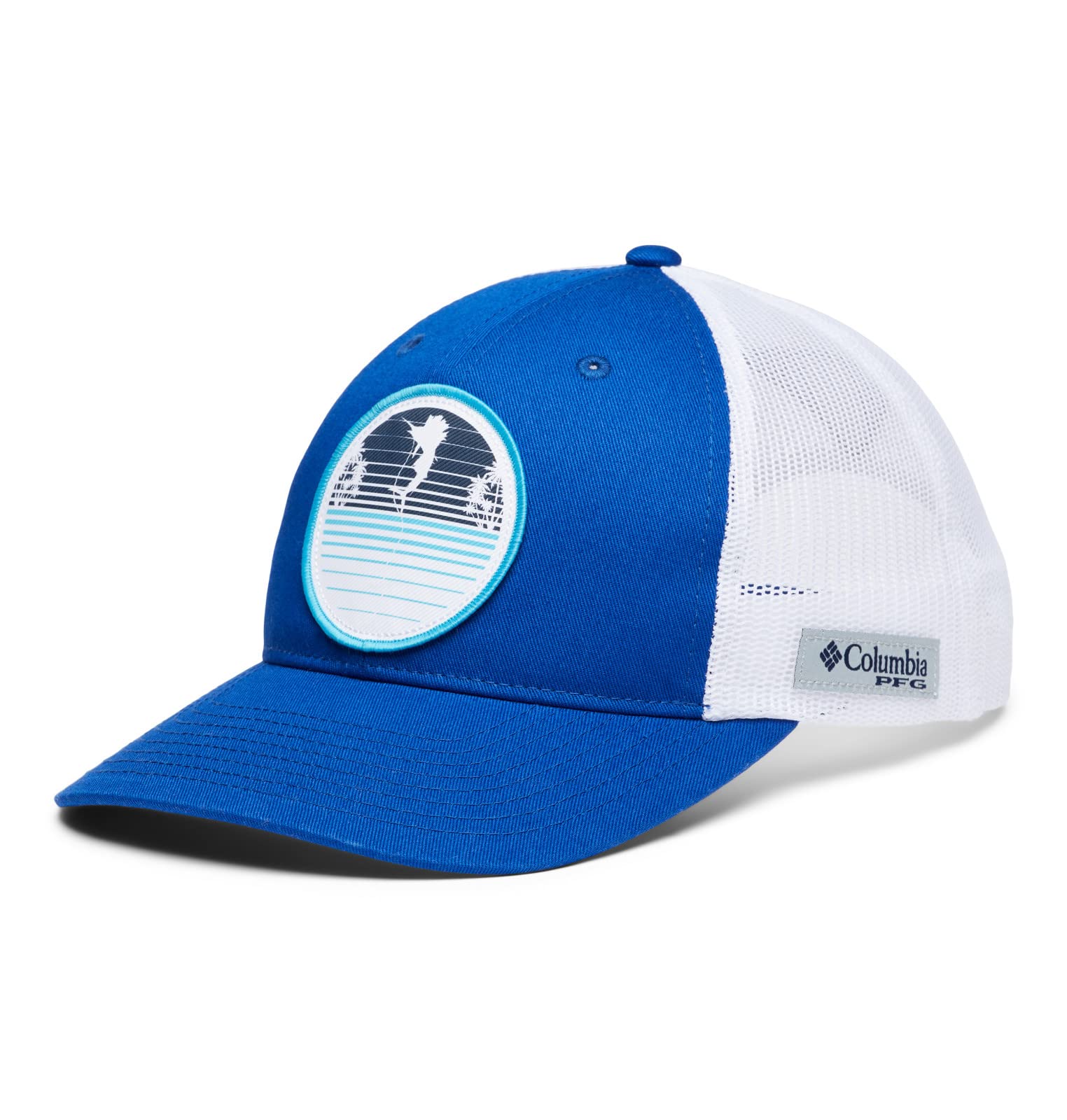 Columbia PFG Trucker Patch Snap Back Hat - UPF 50+ Sun Protection, Adjustable Fit for Men & Women - Perfect for Fishing, Hiking, and Outdoor Adventures