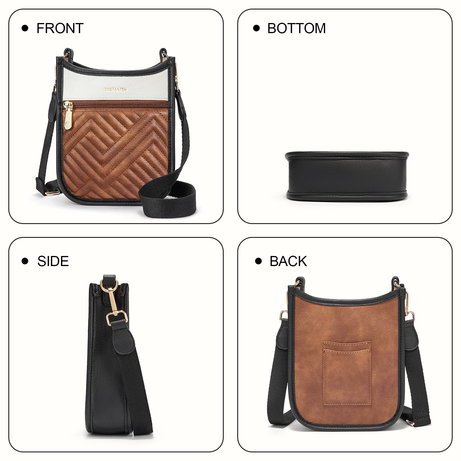 Quilted Leather Crossbody Phone Purse for Women - Stylish Small Shoulder Bag with Wrist Strap - Perfect for Travel, Shopping & Everyday Use