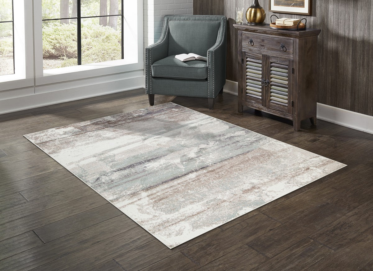 7x9 Area Rug - Soft Plush Shaggy White/Beige Living Room Carpet for Bedroom & Home Decor