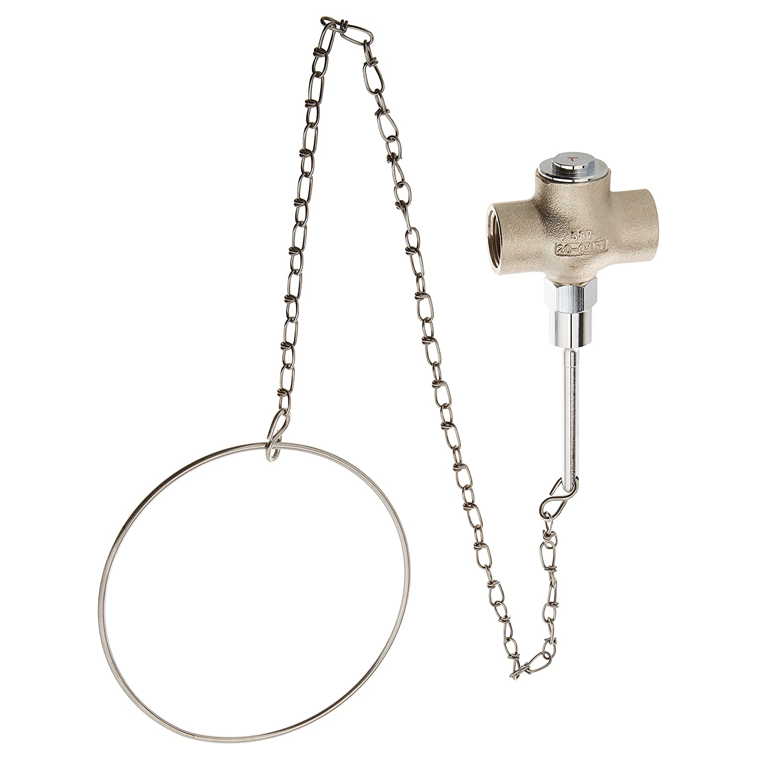 Speakman SE 901 CR Self-Closing Shower Valve - 1 Female Inlet & Outlet with Chain and Ring - Perfect for Bathroom, Gym, and Pool Showers