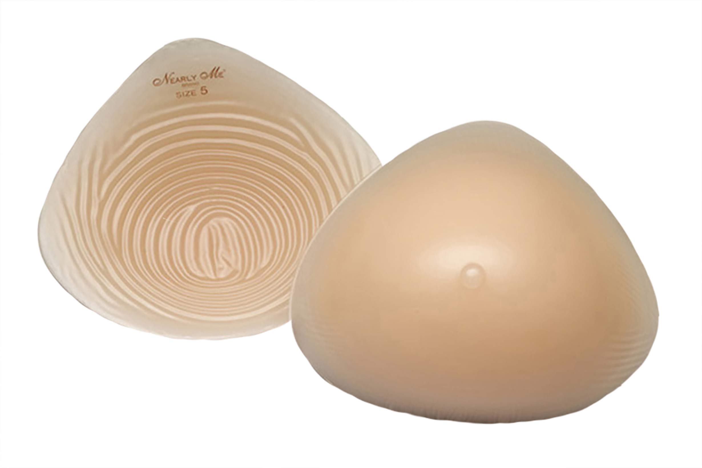 Nearly Me #370 So Soft Semi-Full Triangle Silicone Mastectomy Breast Form - Single Prosthesis for Post-Surgery Comfort & Natural Look | Perfect for Everyday Wear, Swimming & Active Lifestyle