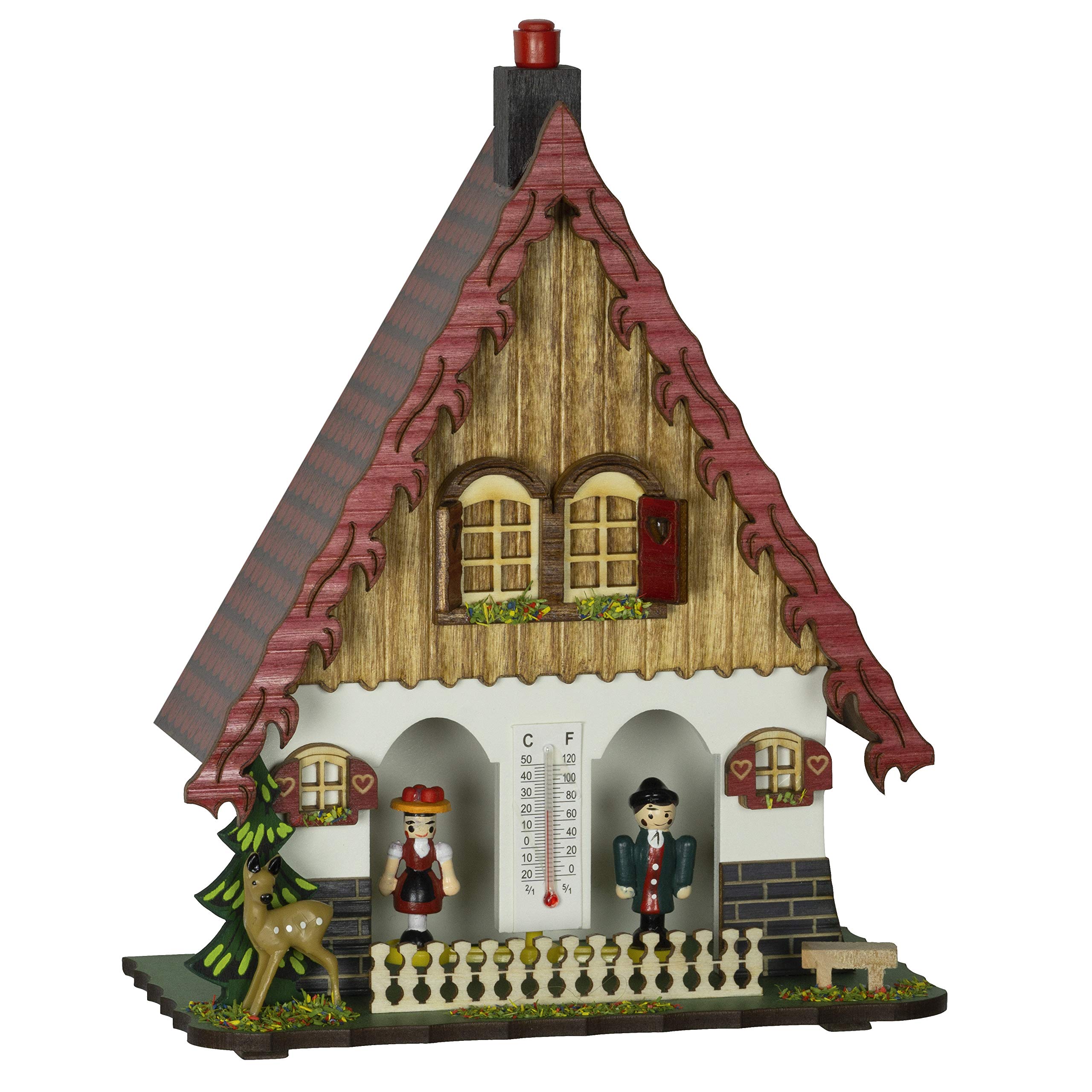Authentic Trenkle German Black Forest Weather House TU 864 - Handcrafted Wooden Hygrometer for Home & Office Decor | Perfect Gift for Weather Enthusiasts