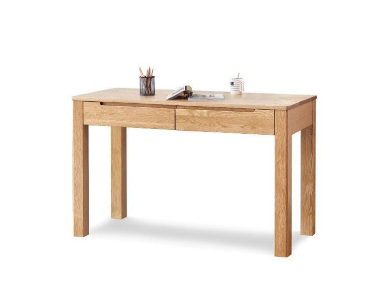 Premium Solid Wood Office Desk - Oak & Beech - Modern Home Office Furniture for Remote Work & Study