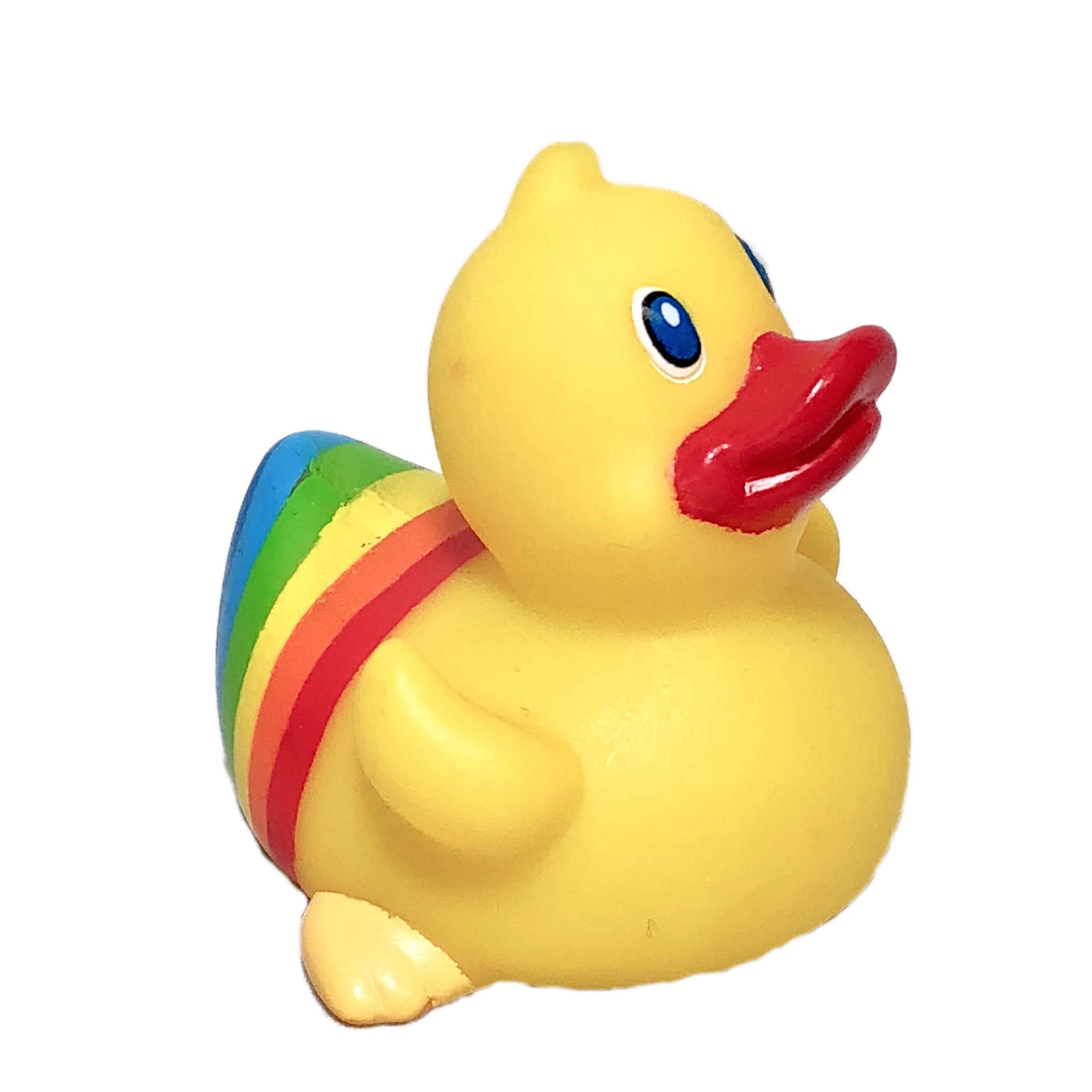 Rainbow Rubber Duck Bath Toy for Kids - Safe, Non-Toxic & Sealed Mold Free - LGBTQ+ Pride Themed - Perfect for Bathtime Fun & Sensory Play