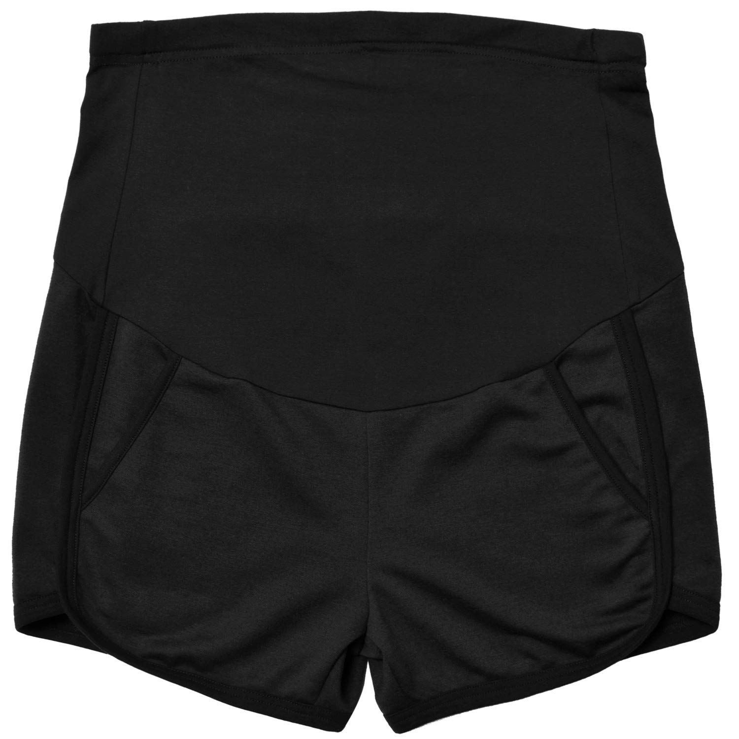 GINKANA Maternity Shorts for Women - Stretchy Full Panel Pregnancy Shorts with Breathable Fabric - Perfect for Summer, Casual Wear & Outdoor Activities
