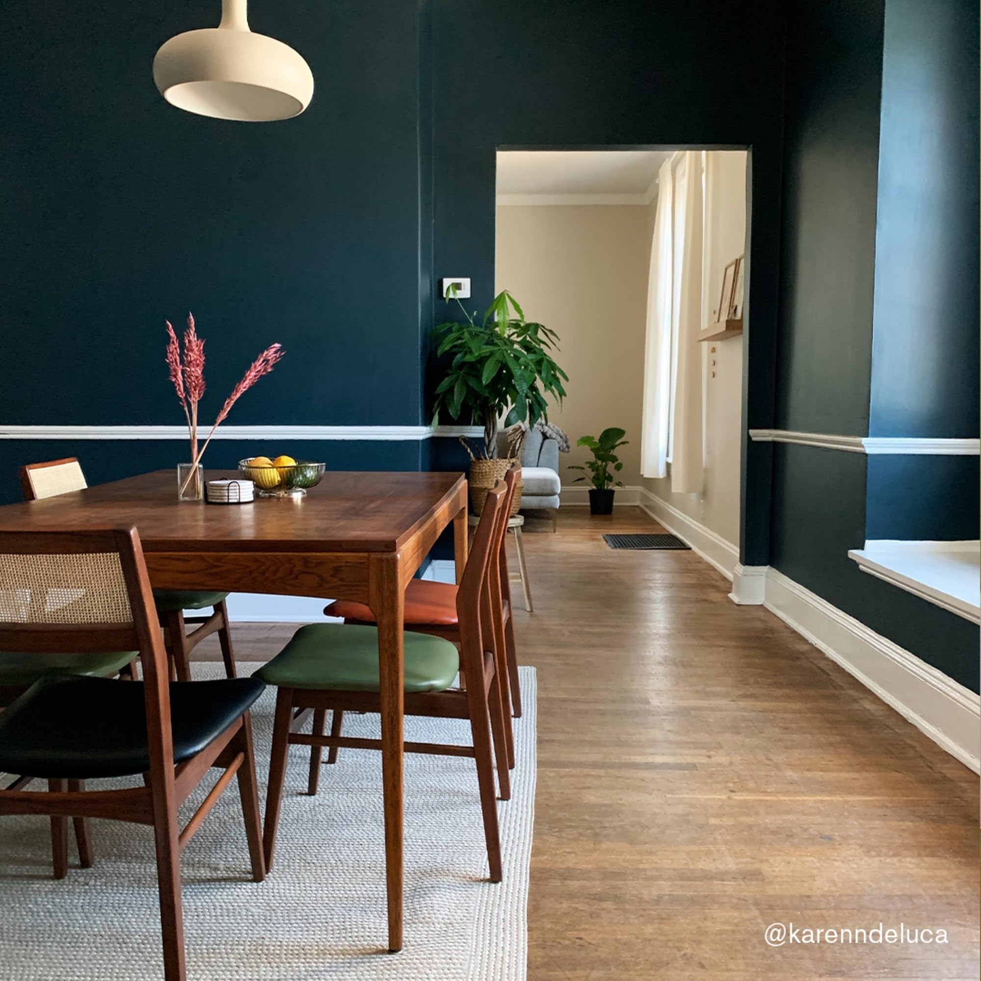 Premium Interior Paint - Standard Semi Matte, Low Sheen Finish | Self-Priming, Low VOC, Green Wise Certified | Dark Blue with Green Undertones (Surf Camp) | 1 Gallon | Perfect for Living Rooms, Bedrooms & Home Offices
