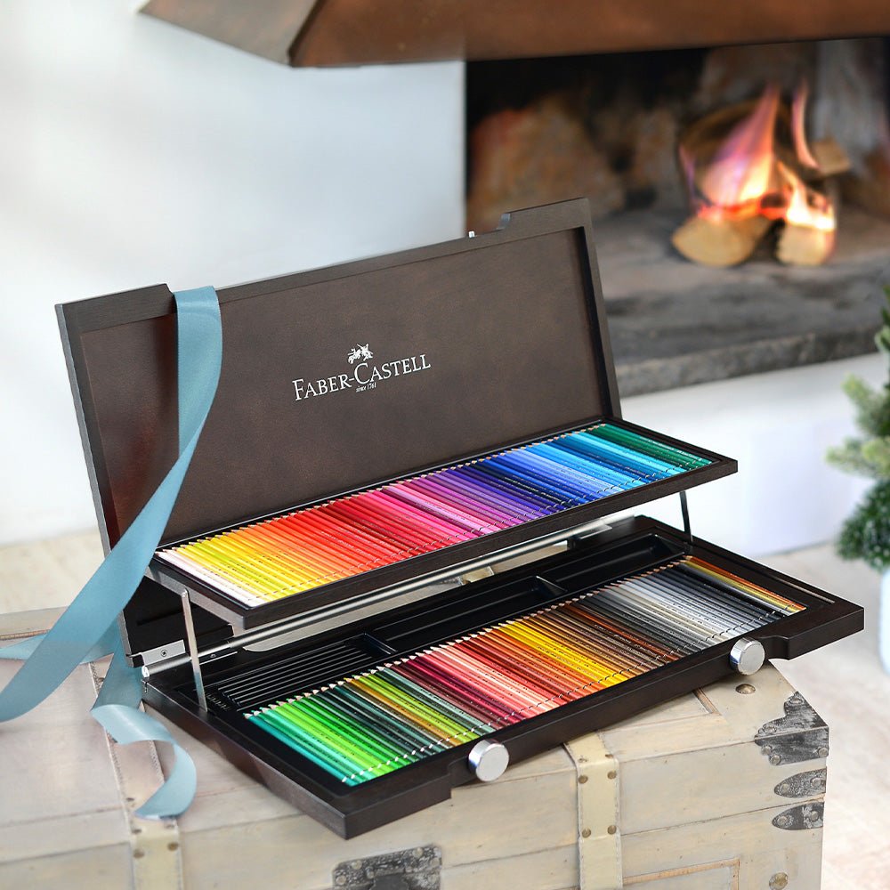 Faber-Castell Albrecht Dürer Watercolor Pencils Set of 120 - Premium Artist Colored Pencils in Wooden Case for Drawing, Sketching & Professional Artwork