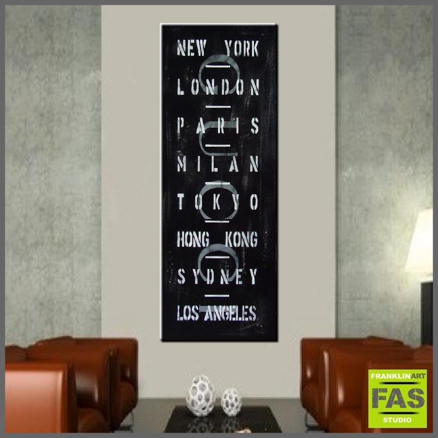 160cm x 60cm Black Pop Art Wall Painting - Modern Canvas Artwork for Living Room, Bedroom & Office Decor | Fashion Bites The Dust Inspired Art Piece