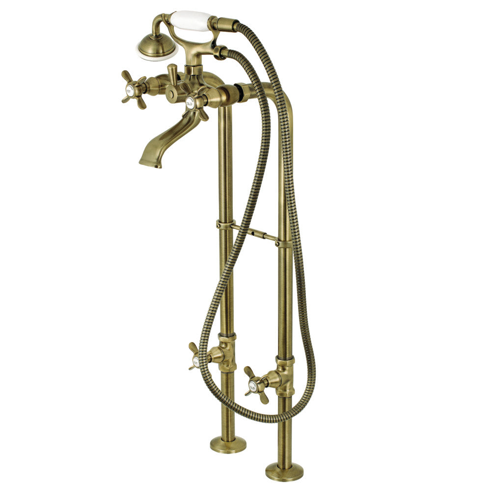 Kingston Brass CCK285K8 Kingston Freestanding Tub Faucet with Supply Line and Stop Valve