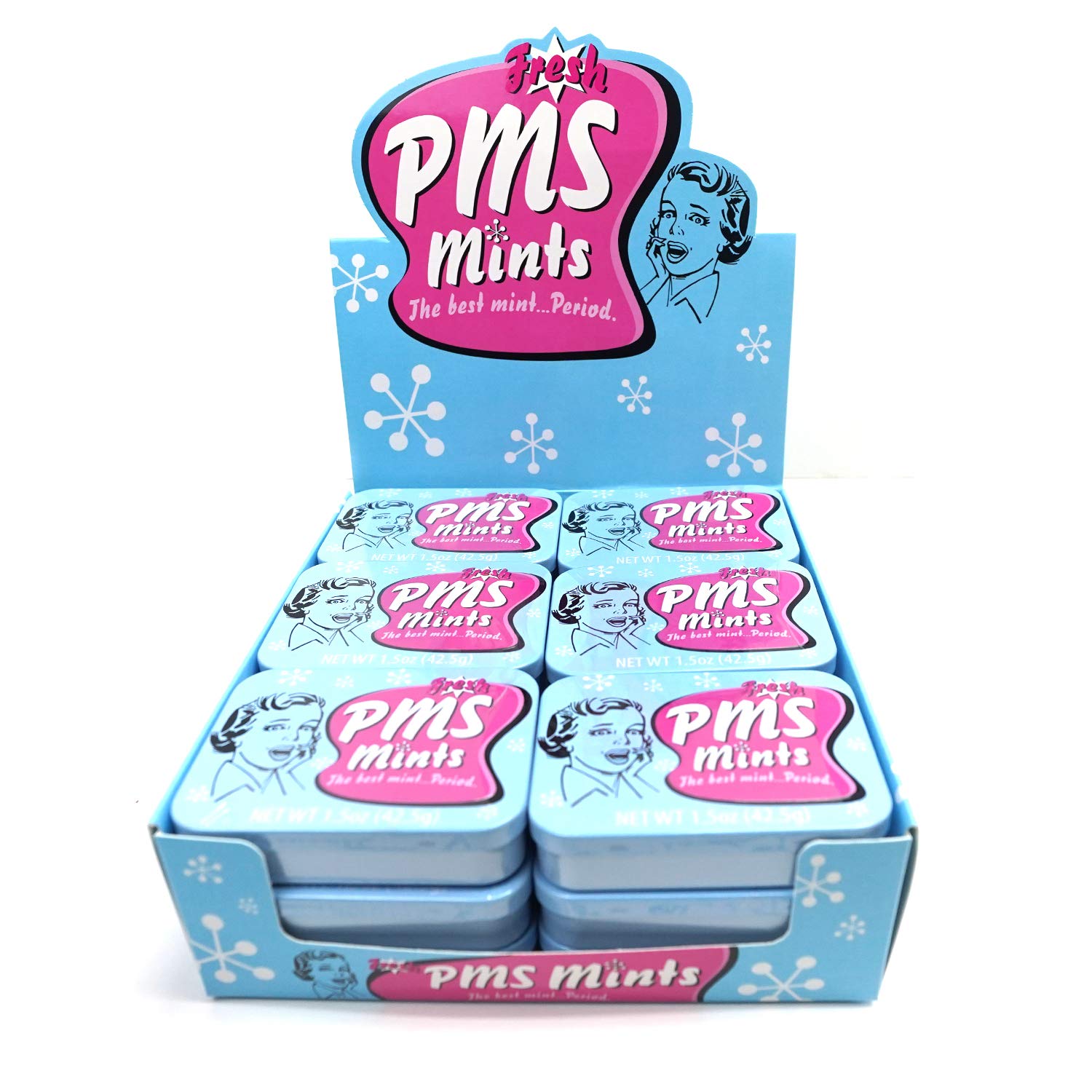 Fresh PMS Relief Mints (18 Pack) - Soothe Menstrual Cramps & Discomfort | Includes 2 Free GosuToys Stickers | Perfect for Work, Travel & On-the-Go Relief