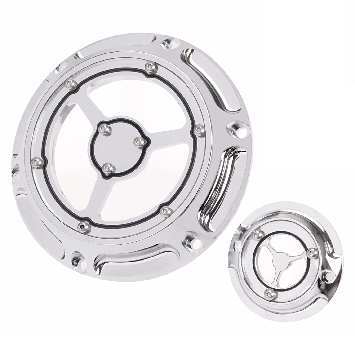Chrome Derby Timer Cover & Timing Cover for 2004-2019 Harley Sportster XL 883 1200 Custom - Motorcycle Engine Protection & Style Upgrade for Cruiser Bikes