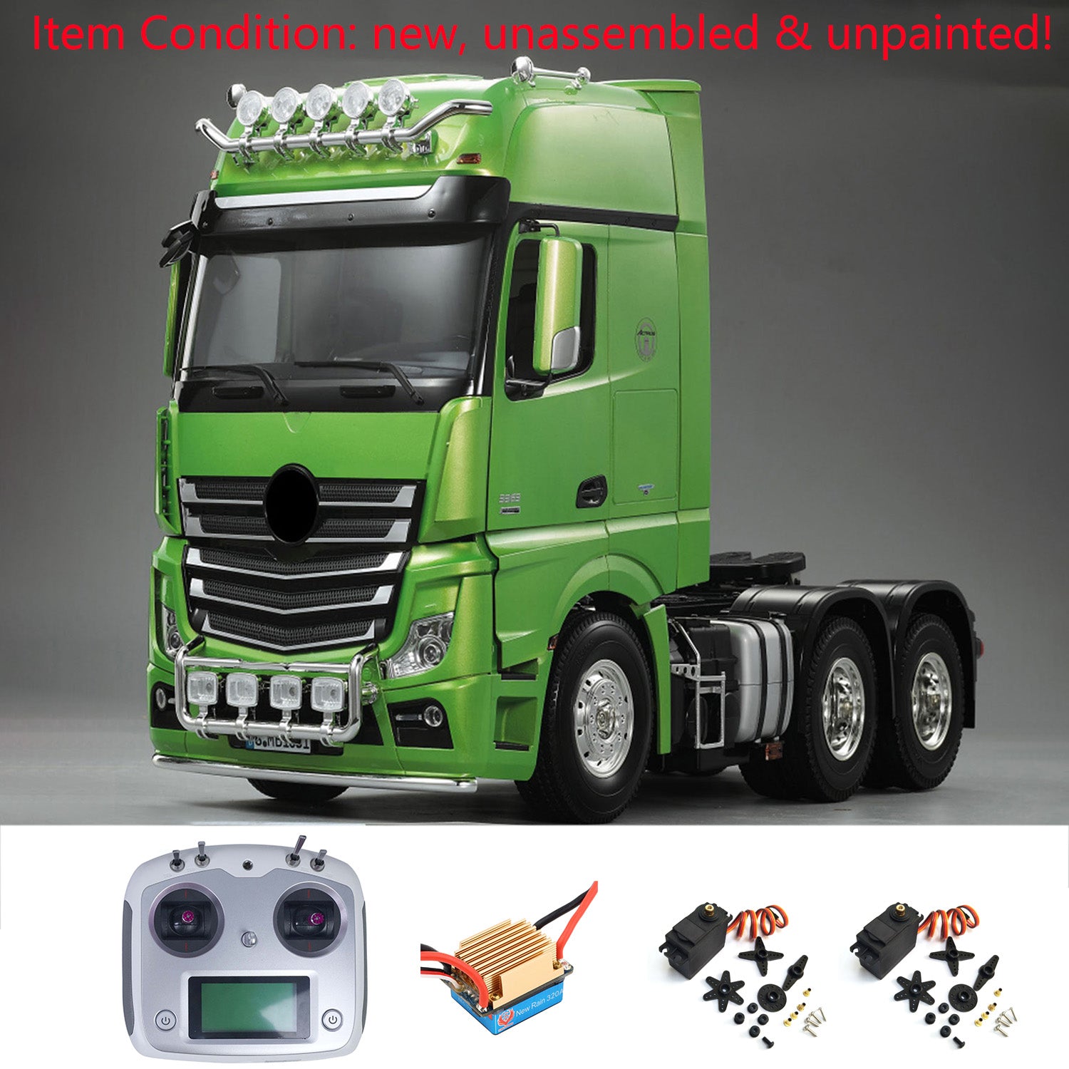 1/14 Scale Toucan Hobby 3363 6x4 Highline RC Tractor Truck - 3 Axle Radio Controlled DIY Electric Vehicle Kit for Adults & Hobbyists - Perfect for Off-Road Racing, Construction Site Play, and RC Model Collection