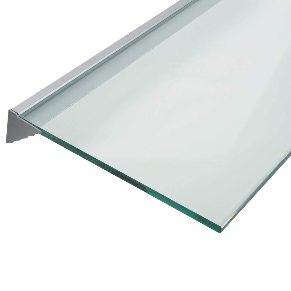 LTL Home Products Wallscapes Glacier Floating Glass Wall Shelf Kit - 8