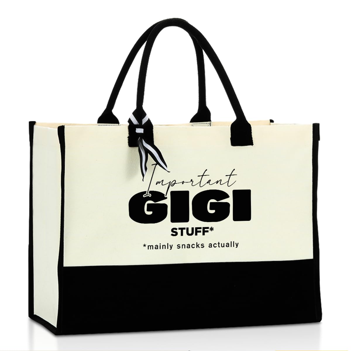 Gigi Canvas Tote Bag - Large Reusable Shopping Bag for Beach, Grocery & Daily Use - Perfect Gift for Women, Grandma, Mother, Nanny - Birthday, Mother's Day, Thank You Present - Durable & Stylish Carryall for Work, Travel & Errands