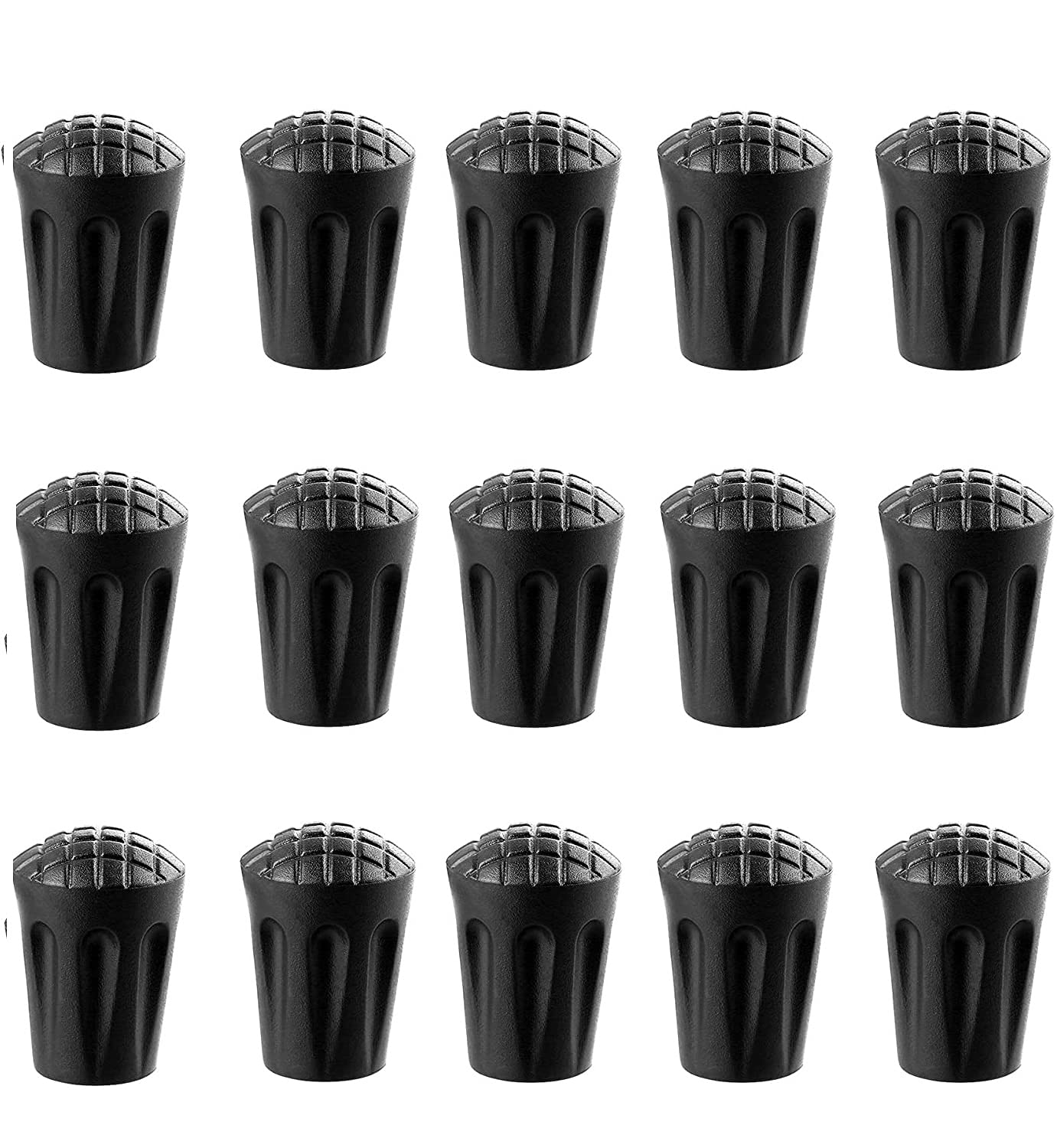 **Trekking Poles Replacement Rubber Tips - Shock Absorbing, Non-Slip Grip & Traction for Hiking, Walking & Backpacking - Fits Most Standard Trekking & Walking Sticks - Perfect for Mountain Trails, Snow & Ice**