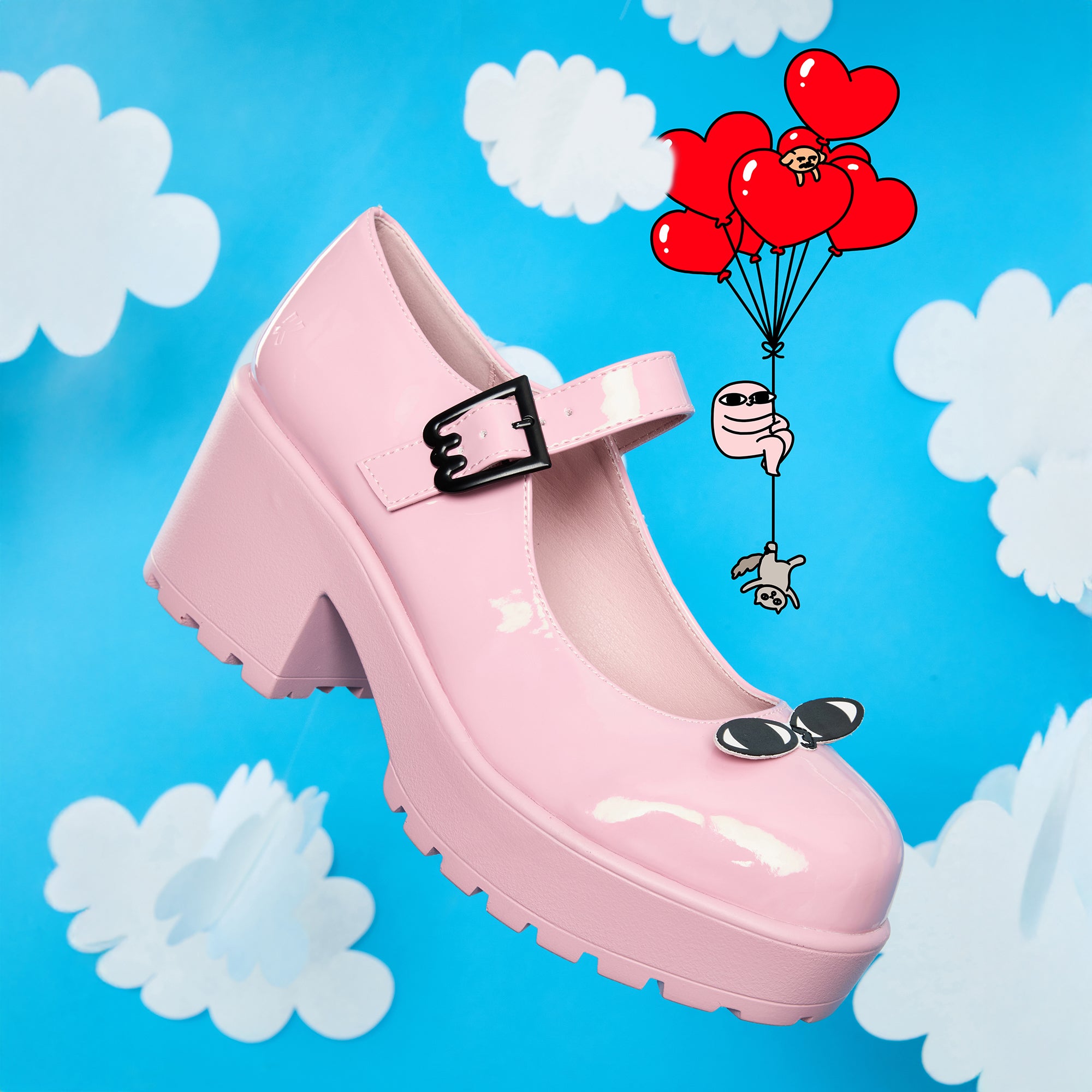 Tira Ketnipz Mary Janes Shoes - 'Frick I'm Sick Edition' Cute Cartoon Character Slip-Ons for Women & Teens - Perfect for Cosplay, Casual Wear and Gift Giving