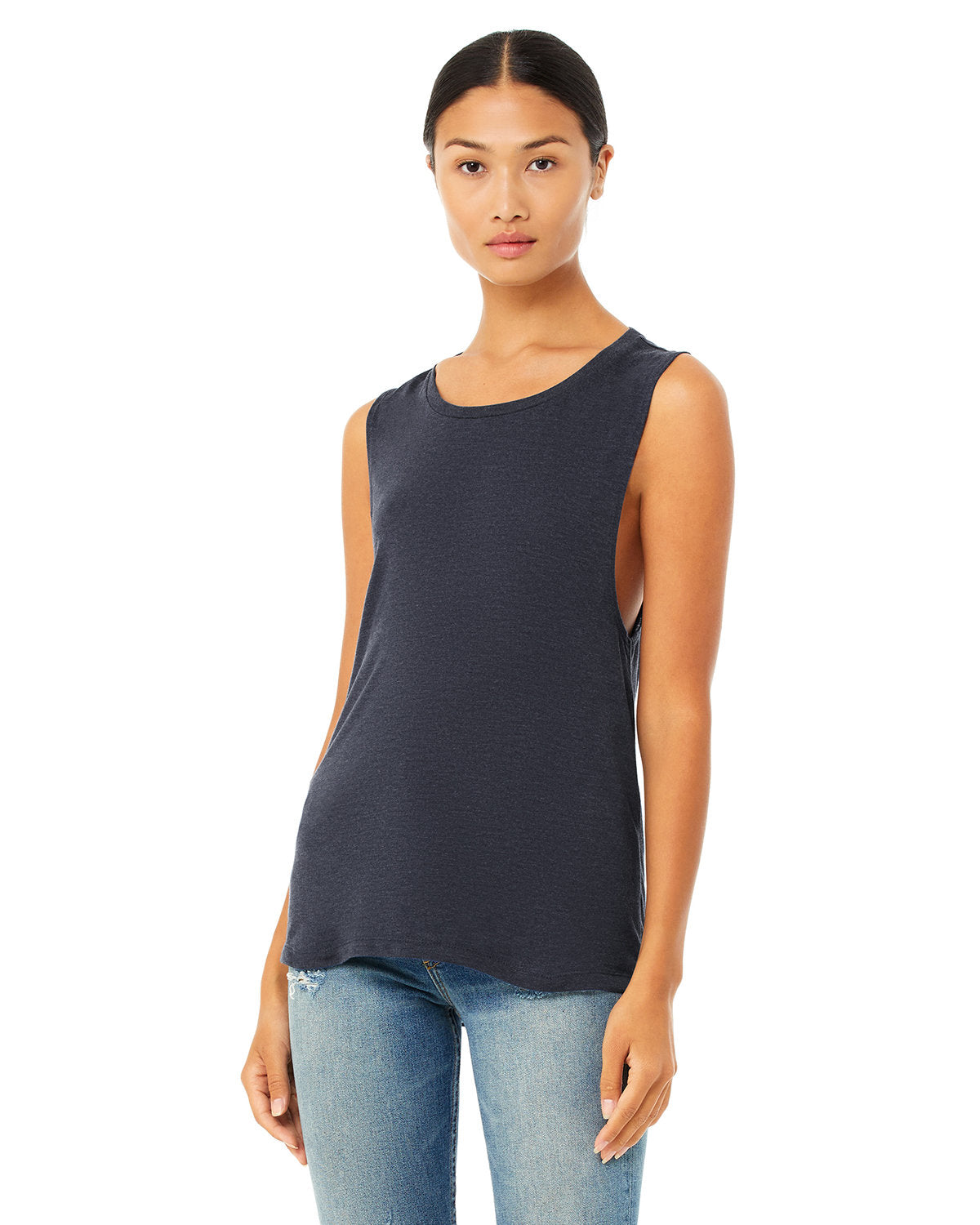 Bella + Canvas B8803 Women's Flowy Scoop Neck Muscle Tank Top - Soft & Comfortable for Yoga, Gym & Casual Wear