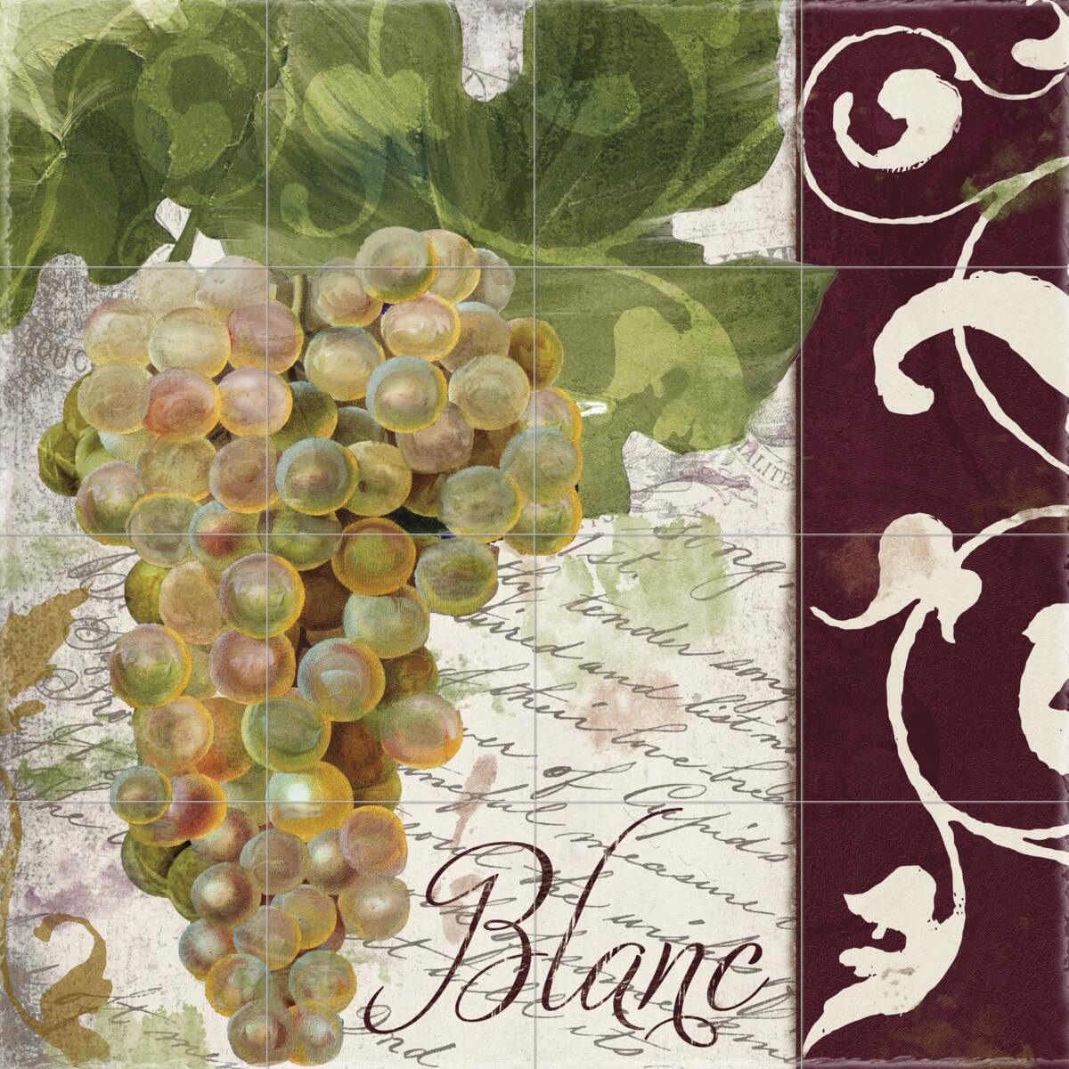 Ceramic Backsplash Tile Mural - Fruit & Vegetable Food Theme - Bon Vin II Redux Collection - Color Bakery Design for Kitchen & Bathroom Decor - Perfect for Farmhouse, Cottage & Rustic Style Homes