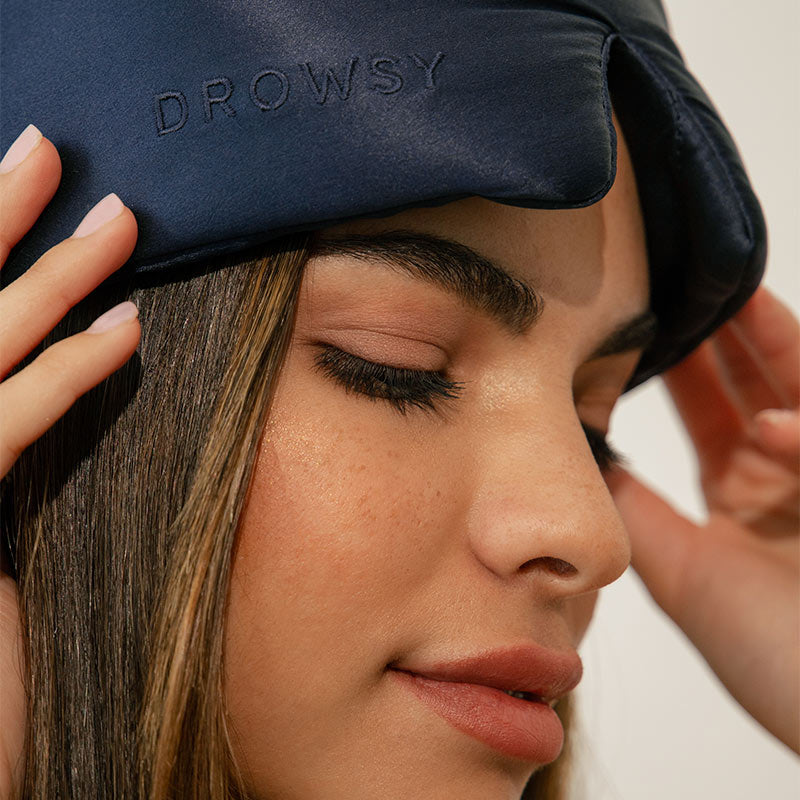 Midnight Blue Eyelash Protecting Sleep Mask - Soft & Comfortable for Beauty Sleep - Perfect for Travel, Spa, and Nighttime Skincare Routine