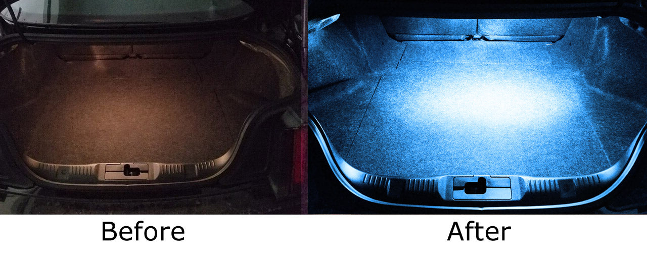 2W Ice Blue Full LED Trunk Cargo Area Light for Ford Mustang Fusion Escape Focus - Upgrade Your Vehicle Lighting for Nighttime Visibility & Style