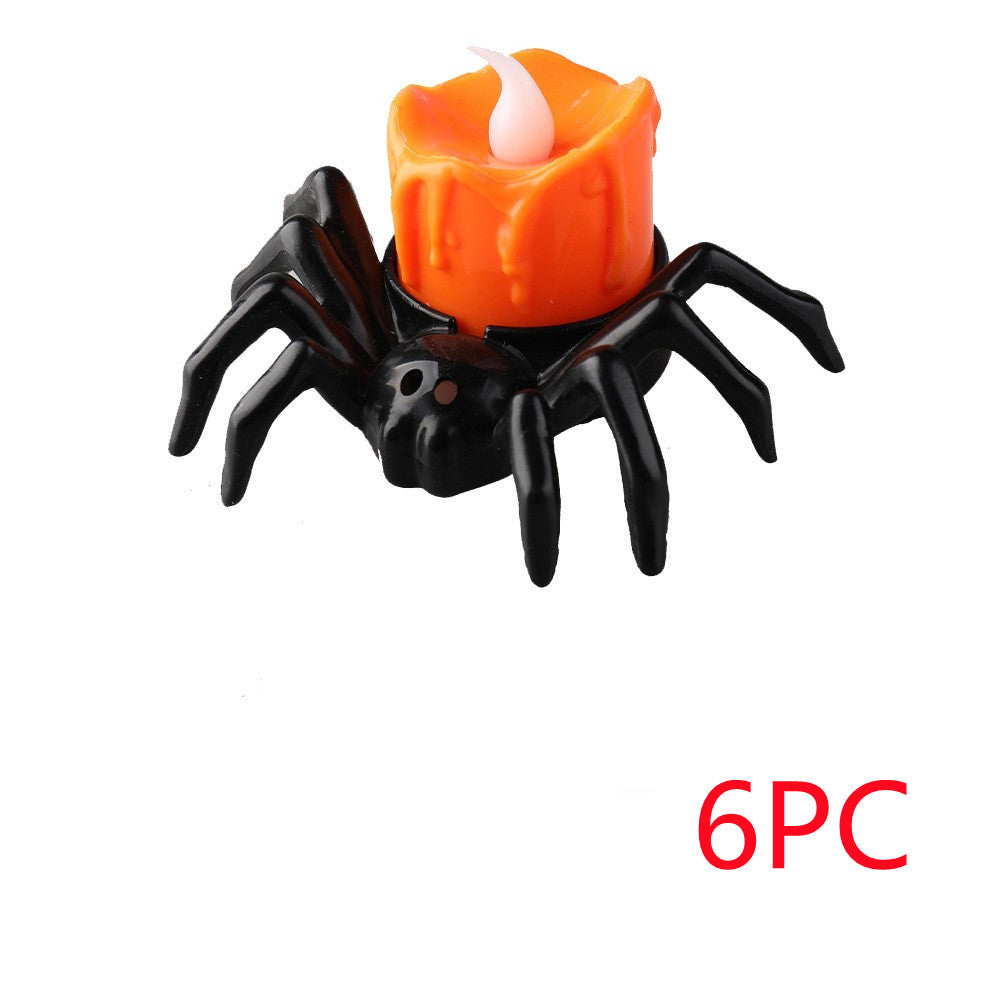 Spooky Halloween Spider Candlestick Decorations - Gothic Candle Holders for Halloween Party, Home & Table Decor - Perfect for Haunted House, Pumpkin Patch & Trick-or-Treat Decor