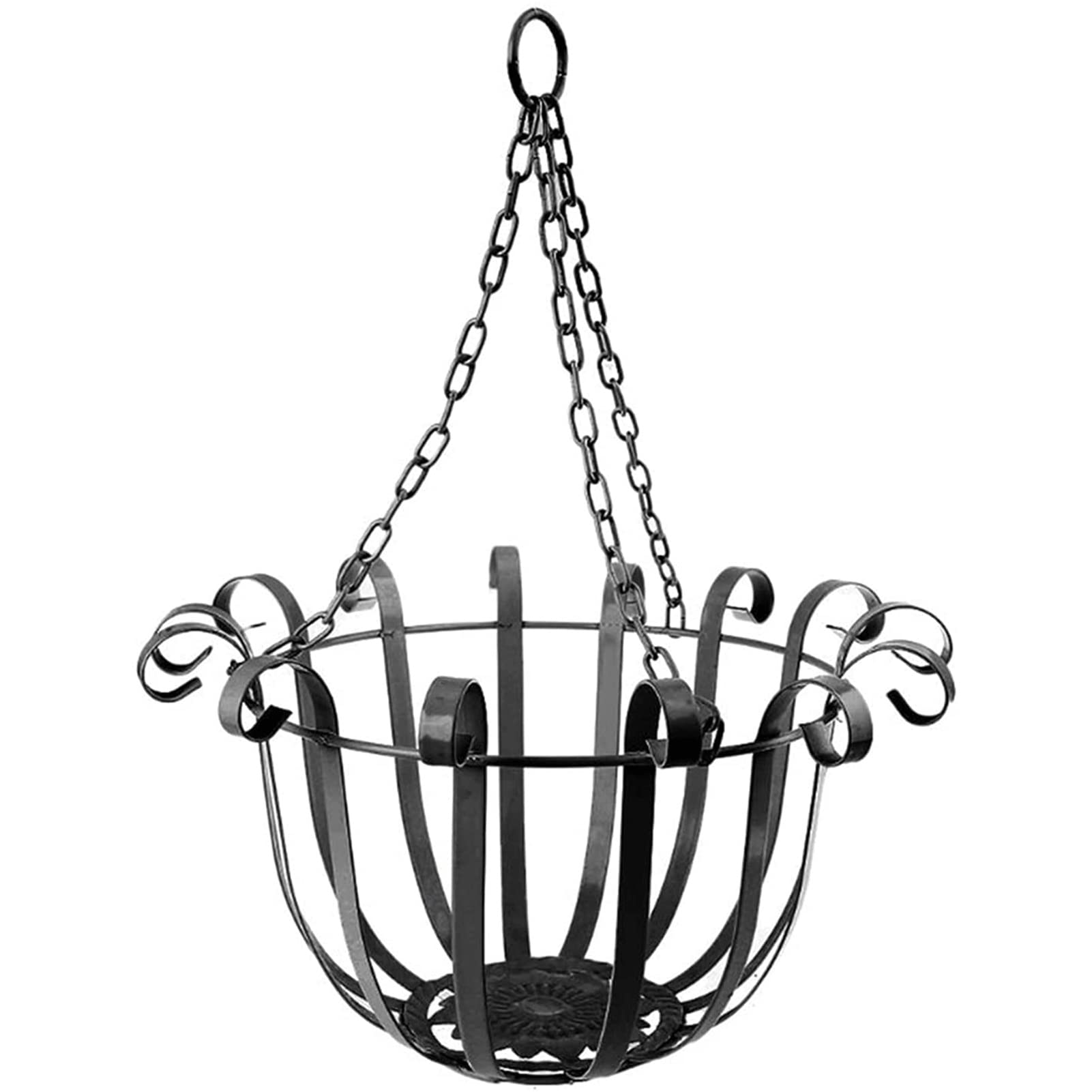 ZBQLKM Hanging Planter Basket - Wrought Iron Balcony Flower Pot Hanger, Decorative Wall Mounted Basket for Home, Patio, Living Room | Perfect for Indoor Plants, Outdoor Gardens, and Balcony Decor