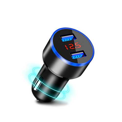 Bakeey 3.1A Fast Car Charger with Digital Voltage Display & LED Light - Dual USB Port Charger for iPhone, Samsung, Tablet - Perfect for Road Trips & Daily Commute