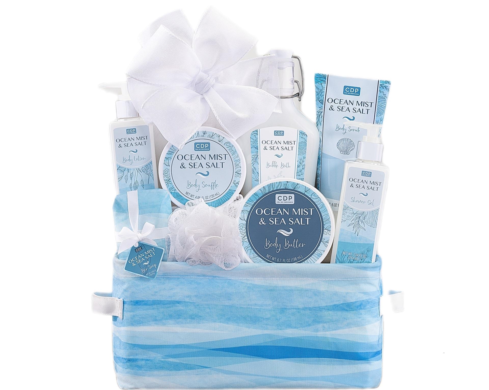 Luxury Spa Gift Basket for Women - Relaxing Beach Day Escape Set with Bath & Body Products, Slippers & More | Perfect Birthday, Mother's Day & Anniversary Gift by Wine Country Gift Baskets | Home Spa Retreat & Self-Care Package