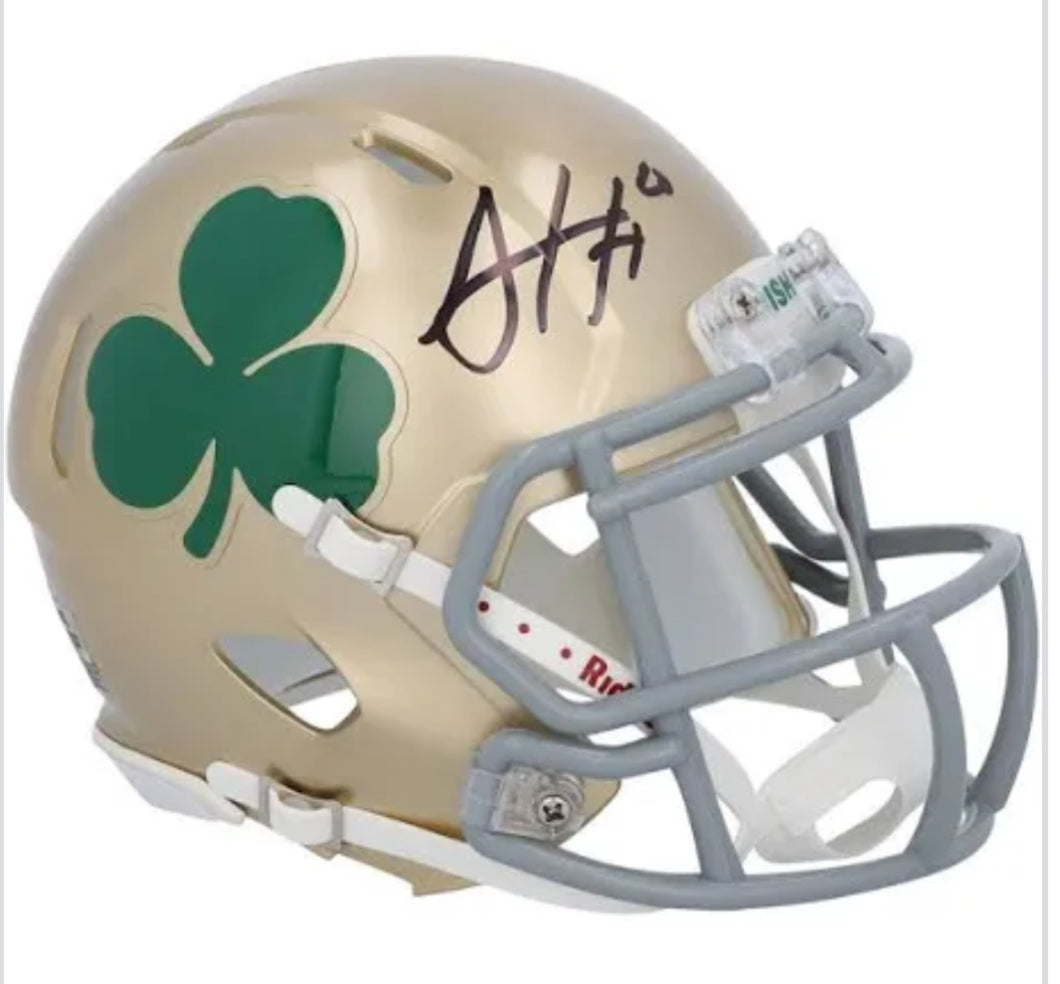 Sam Hartman Autographed Notre Dame Fighting Irish Speed Mini Helmet - Authentic Signed Collectible for Football Fans, Sports Memorabilia, and Home Decor