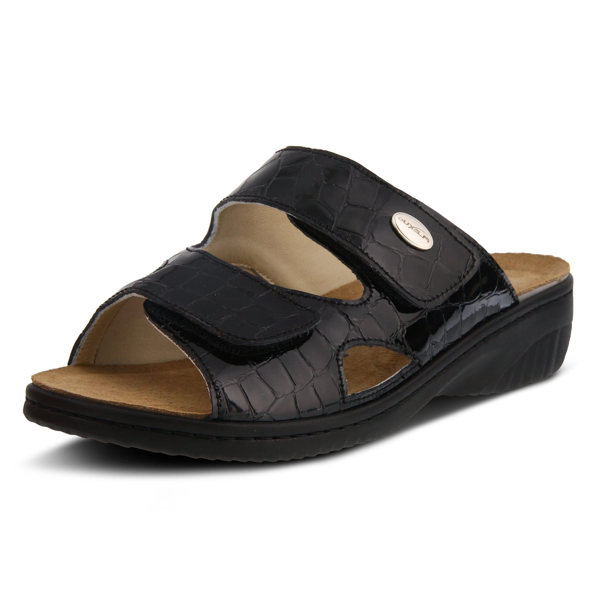 Flexus by Spring Step Women's Almeria Comfort Slide Sandals - Lightweight & Cushioned for Beach, Pool, and Summer Outings