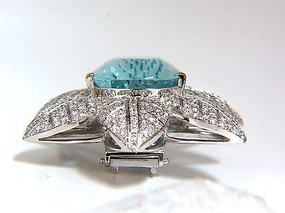 69.37 Carat GIA Certified Natural Aquamarine & Diamond 3D Snowflake Pendant Brooch in 18K Gold - Elegant Jewelry for Weddings, Anniversaries & Special Occasions