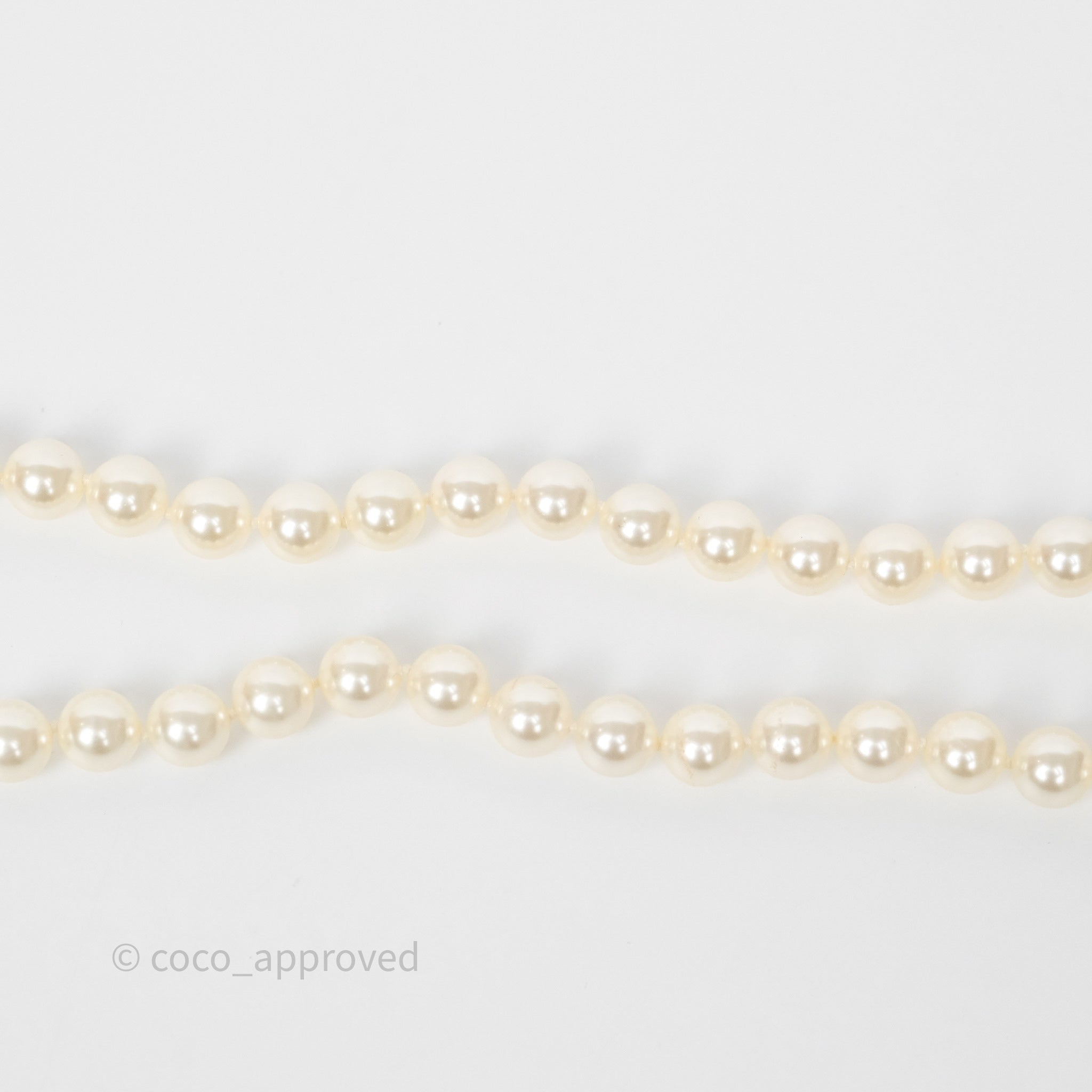 Chanel CC Pearl Long Necklace in Gold Tone - Elegant Fashion Jewelry for Women | Perfect for Parties, Weddings & Special Occasions