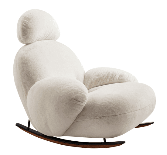 Eldridge Fabric Rocking Chair - Comfortable Modern Nursery Glider for Baby Room, Living Room & Bedroom - Perfect for Nursing, Reading & Relaxing