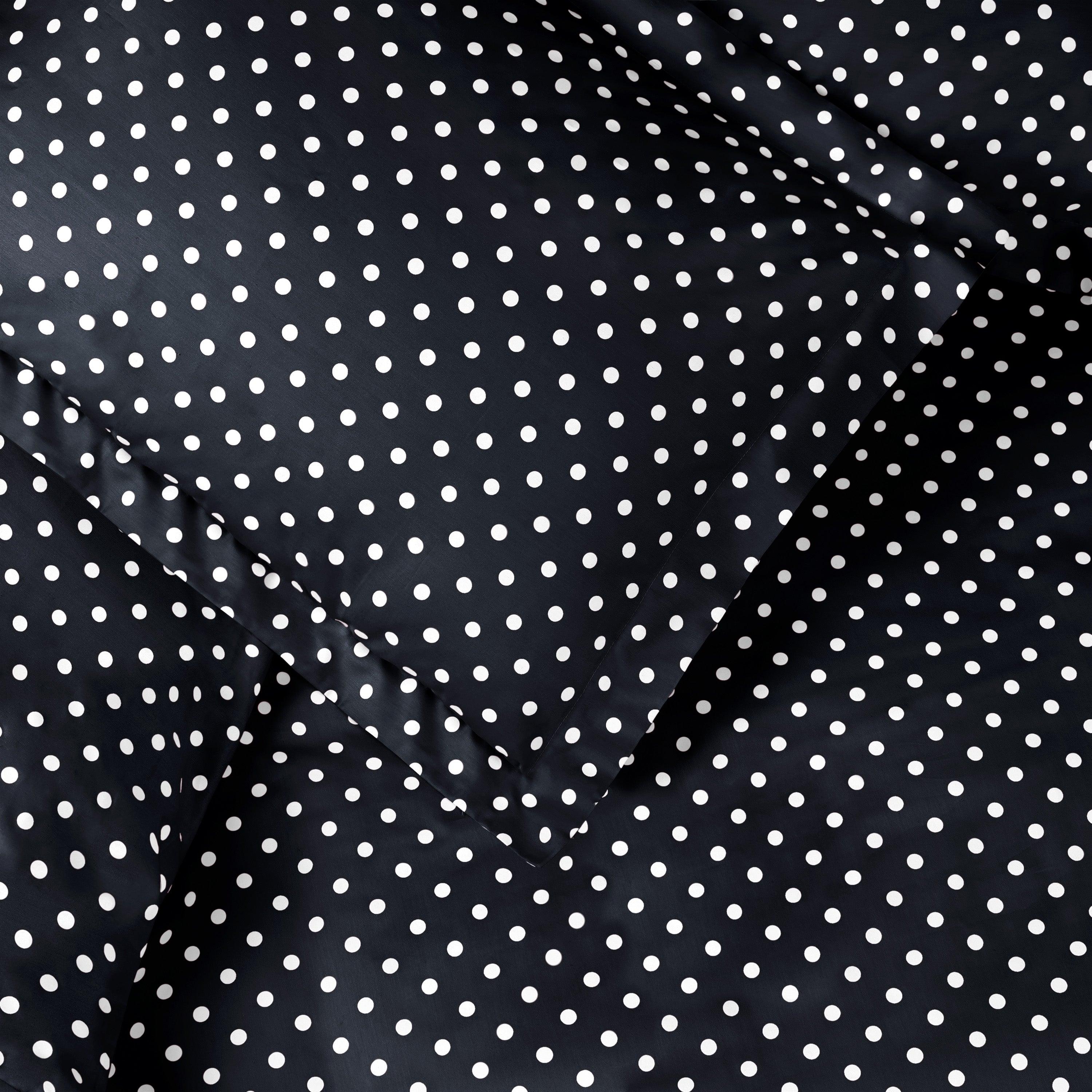 Premium 600 Thread Count Cotton Blend Polka Dot Duvet Cover Set - Soft & Breathable Bedding for Cozy Nights - Perfect for Master Bedroom, Guest Room & Dorm Decor