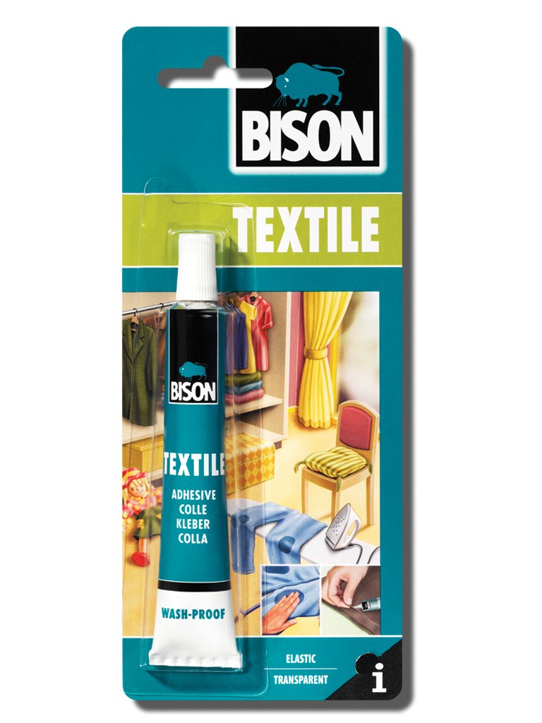 2-Pack Bison Textile Fabric Adhesive Glue - 25ml Waterproof & Washable - Perfect for DIY Crafts, Upholstery Repairs & Fabric Bonding Projects