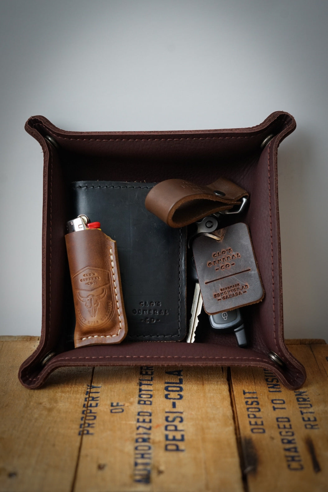 Pebbled Brown Drop Tray - Non-Slip Organizer for Keys, Coins & Essentials | Perfect for Entryway, Kitchen & Office Organization