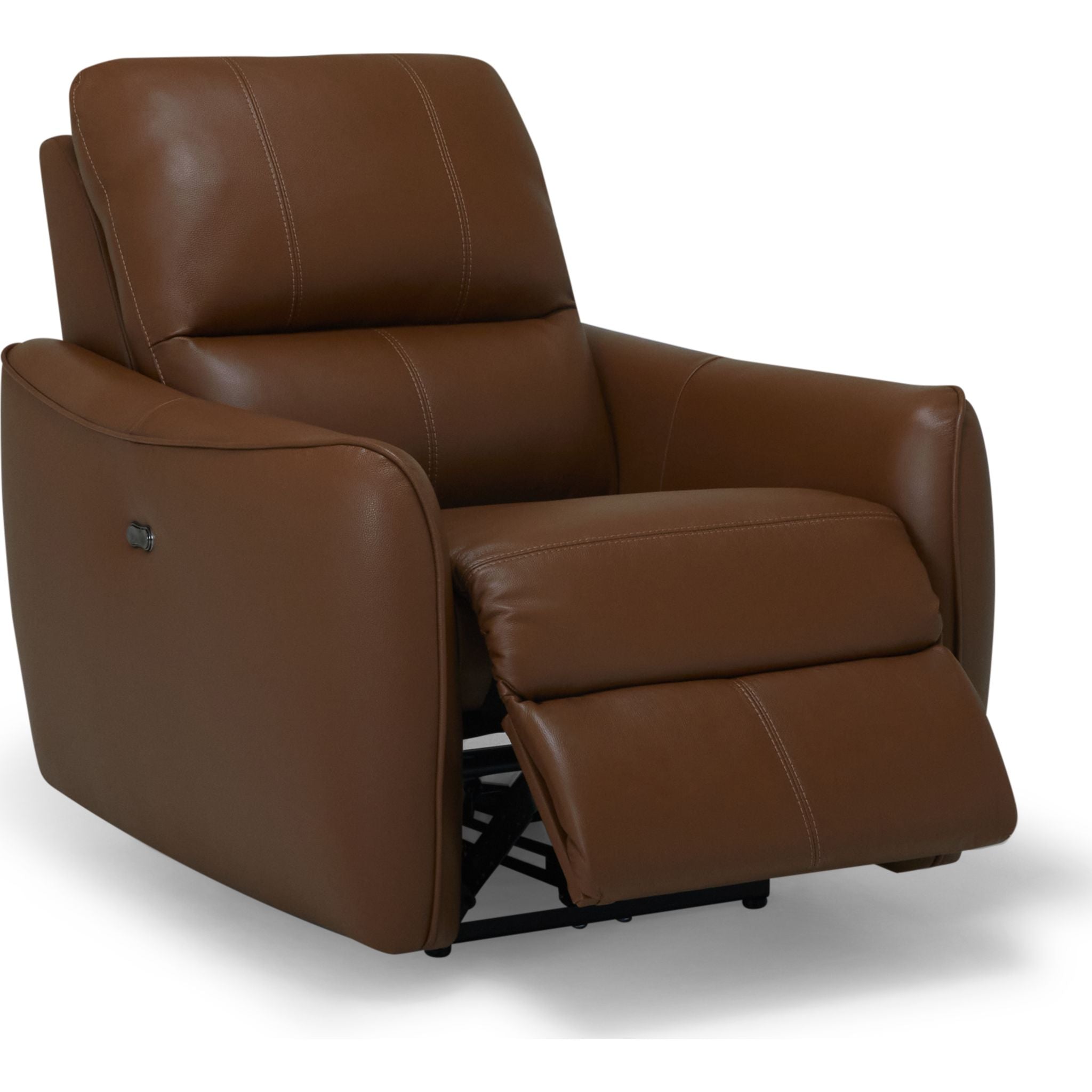 Arlo Power Wall Hugger Recliner Chair - Valencia Biscotti Fabric - Modern Space-Saving Reclining Chair for Living Room, Home Theater & Small Spaces