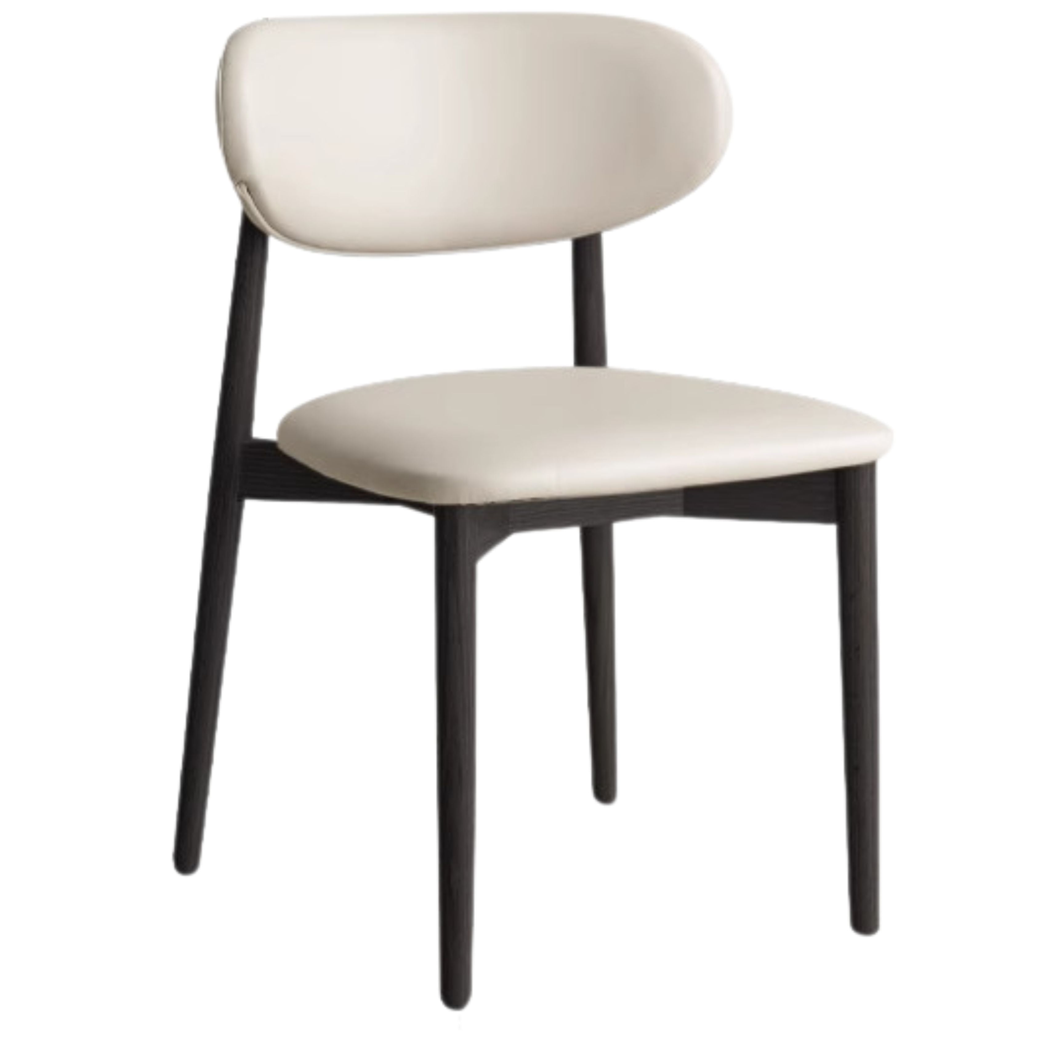 Solid Oak & Ash Wood Dining Chair with Lamb Velvet Cloud Cotton Upholstery - Comfortable Modern Farmhouse Style Seating for Kitchen, Dining Room & Breakfast Nook